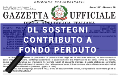 DL Sostegni Contributo fondo perduto