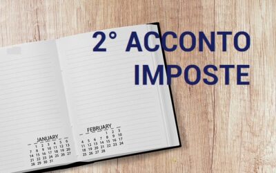 Secondo acconto imposte posticipato a gennaio 2024