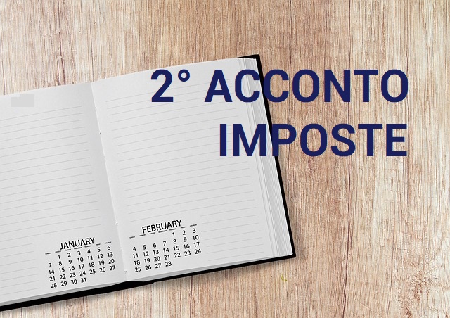 Secondo acconto imposte posticipato a gennaio 2024